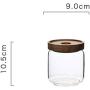 BESTONZON 2Pcs 500ml Clear candy jar spice condiment glass bottle tea storage canister transparent food storage tank with wooden lid (9x10.5cm)