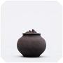 Japanese Style Coarse Pottery Tea Cans Tea Set Tea Caddy Jar Pot Sugar Bowl Tea Sealed Creative Home Decor,F