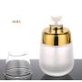 30ml 1oz Empty Refillable Frosted Glass Bottles Container Makeup Cosmetic Face Cream Lotion Jar Pot