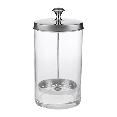 Baoblaze Clear Portable Barber Salon Manicurist Tool Sanitizing Disinfecting Glass Jar Durable - S