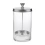 Baoblaze Clear Portable Barber Salon Manicurist Tool Sanitizing Disinfecting Glass Jar Durable - S