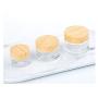 VASANA 3PCS 20ml Frosted Clear Glass Cosmetic Jars with Plastic Screw Lid and PP Inner