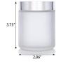 Large Frosted Clear Thick Glass Straight Sided Jar with Silver Metal Overshell Lid - 8 oz / 120 ml (6 pack) + Spatulas