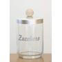 Italo Ottinetti Glass Jar Dull Aluminium Lid Wooden Knob 1 Litre Zu, Metallic, one Size