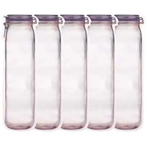 20 Stück Wiederverwendbare Mason Jar Gläser Beutel für Nüsse, Süßigkeiten, Kekse - Frische Lebensmittelbeutel, Snack-Beutel, Küchenorganizer (500 ml)