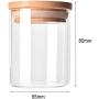 CloverUS Transparent High Borosilicate Glass Kitchen Storage Bottle Jar Organization