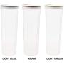 Food Storage Bottle Pasta Storage Box Packed Noodle Box Plastic Grains Storage Tanks Freshness Sealed Storage Containers Condiment bottles (Color : Sky Blue)