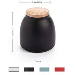 fang zhou Tea Storage Jar, Hand-Fired with Four Colors Perfect Home Decorations, The Lid is Sealed to Ensure That Food Delicious, Suitable for Kitchen