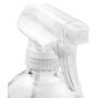 16oz Empty Clear Glass Spray Bottles with Mist and Stream Settings Trigger Sprayer-Refillable Container for Essential Oils, Cleaning Products, Aromatherapy, Plants, Kitchen, Hair(2 Pack) (Clear)