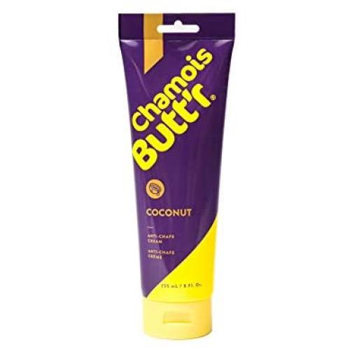 Chamois Buttr Coconut Anti-Chafe Cream, 8 Ounce Tube