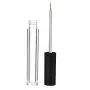 6 Stück 2 ML 0,07OZ Leere Transparente ABS Wiederbefüllbare Eyeliner Flaschen mit Schwarzen Kappen, Eyelash Cream Beutel, Kosmetik Probenbehälter für Reisebehälter