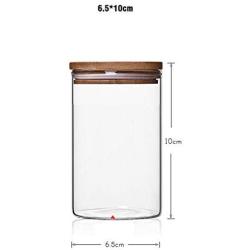 Food Storage Glass Jar No Lead Kitchen Storage Bottles Sealed Cans With Cover Large Capacity Candy Glass Jars Tea Box,6.5X8Cm