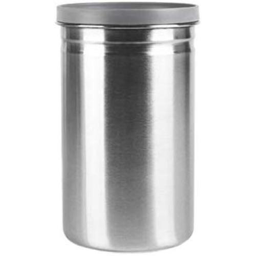 Food Storage Containers Set of 2,Stainless Steel Kitchen Coffee Canister Jars with Airtight Lids,Pantry Organization and Storage for Tea Snacks Sugar (Color : Single)