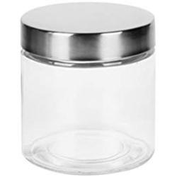 BESTOMZ Glass Storage Jar Wide Mouth Mason Jar with Metal Seal Lid for Kitchen (800ml)