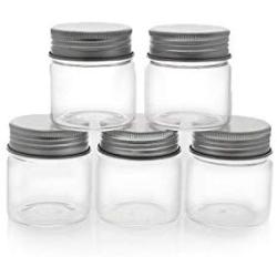 5-Piece Mini Glass Storage Jar with Lid for DIY Art Craft Tiny 1.7 Ounce