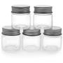 5-Piece Mini Glass Storage Jar with Lid for DIY Art Craft Tiny 1.7 Ounce