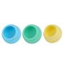 Pack Of 3 Silicone Travel Makeup Containers Leakproof Cream Jars Cosmetic Containers With Sealed Lids Squeezable Toiletry Case For Shampoo,lotion,conditioner(20ml/0.67oz)
