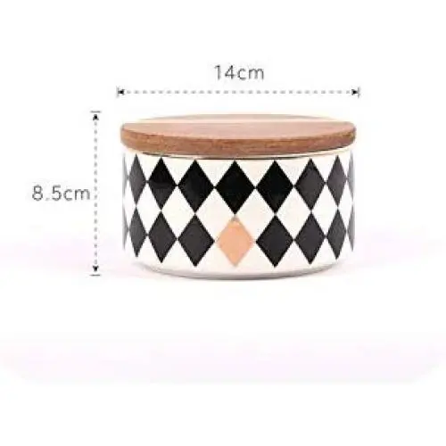Household Ceramics Sealed Cans Creative Grain Storage Tank Kitchen Storage Box Jar Coffee Can Wood Cover Tea Bottle Storage Jars,Wide Household Ceramics Sealed Cans Creative Grain Storage Tank Kitchen Storage Box Jar Coffee Can Wood Cover Tea Bottle Storage Jars,Wide