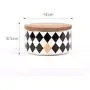Household Ceramics Sealed Cans Creative Grain Storage Tank Kitchen Storage Box Jar Coffee Can Wood Cover Tea Bottle Storage Jars,Wide Household Ceramics Sealed Cans Creative Grain Storage Tank Kitchen Storage Box Jar Coffee Can Wood Cover Tea Bottle Storage Jars,Wide