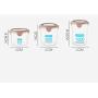 Daliuing Convenient Practical Sealed Jars Plastic Spice Jars Mini Rim Clip Sealed Jars for Storaging Blue