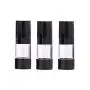 3PCS 15ml/0.5oz White Airless Vacuum Pump Bottles - Empty Refillable Cosmetic Container - Transparent Plastic Pump Bottle with Black Cap for Cream Lotion Toner moisturizers
