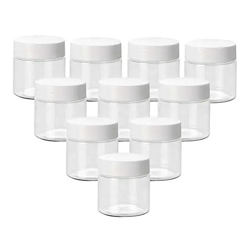 10PCS 30G/1oz Empty Portable Plastic Clear Cosmetic Container Jars Cream Lotion Bottles with Screw Lid Makeup Sample Travel Packing Storage Organizer Dispenser for Powder Eye Cream Gems Beads Jewelry 10PCS 30G/1oz Empty Portable Plastic Clear Cosmetic Container Jars Cream Lotion Bottles with Screw Lid Makeup Sample Travel Packing Storage Organizer Dispenser for Powder Eye Cream Gems Beads Jewelry