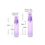 6 PCS 5ML 0.17OZ Purple Plastic Airless Vacuum Pump Bottles Refillable Empty Press Container with Clear Cap Mini Portable Lotion Cream Jar Emulsion Vials Cosmetic Sample Dispense for Travel