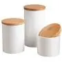 Bocal en céramique pour stockage de nourriture avec couvercle en bambou étanche, idéal pour le thé, le café, les épices et plus encore (100x185mm, 1000ml) Bocal en céramique pour stockage de nourriture avec couvercle en bambou étanche, idéal pour le thé, le café, les épices et plus encore (100x185mm, 1000ml)