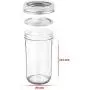 KAMOTA Weidenmund Gläser 22 oz mit Standardverschlüssen und Bändern, ideal für Marmelade, Honig, Hochzeitsschmuck, Babyparty-Schmuck, Babynahrung, DIY Magnet Gewürzgläser, 12er Pack, 12 Silber Pipettenhüllen enthalten