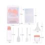 6 Pieces/set Refillable Travel Bottle Set Plastic Cosmetic Tool Set Empty Container Bottle Cream Jar Refillable Container (Color : Light Grey)