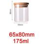 15 Size Glass Storage Bottles Food Canister For Kitchen Containers Jar With Lid Box Spice Tea Caps Sugar Bowl Container,65X80Mm