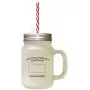 Brown WorldS Coolest Kansan Girlfriend KS Frosted Glass Mason Jar With Straw Brown WorldS Coolest Kansan Girlfriend KS Frosted Glass Mason Jar With Straw