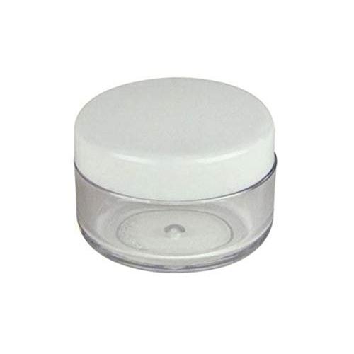 10Pcs 2ml/0.1OZ Round Empty Clear BPA Free Plastic Jars Bottles Box Container Case With Lids Kitchen Food Storage For Cosmetics Lotion Creams Toners Lip Makeup Samples Butters Body/Sugar Scrubs(White)