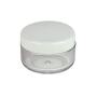 10Pcs 2ml/0.1OZ Round Empty Clear BPA Free Plastic Jars Bottles Box Container Case With Lids Kitchen Food Storage For Cosmetics Lotion Creams Toners Lip Makeup Samples Butters Body/Sugar Scrubs(White)