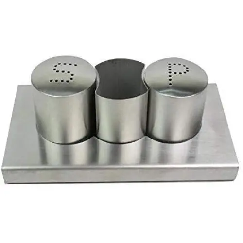 New Stainless Steel Condiment Tank Salt Pepper Shaker Seasoning Set Bottle Seasoning Kitchen Jar by iBelly New Stainless Steel Condiment Tank Salt Pepper Shaker Seasoning Set Bottle Seasoning Kitchen Jar by iBelly