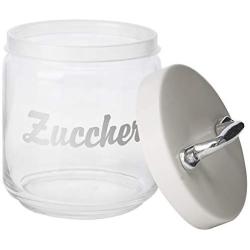 Italo Ottinetti Glass Storage Jars with Hermetic Lid White 0.75 Litre Zu, one Size