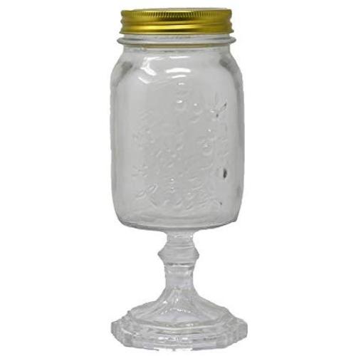 GC Home & Garden 8.25" Clear Fine Country Wine Glass Jar with Removable Lid - 16 oz.