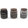 Villa dEste Home Tivoli Spice Jars, Stoneware, Multicoloured, 7.5x9.5 cm
