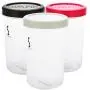HOMELUNY Pack of 3 Food Airtight Jars Plastic Cereal Storage Containers Clear Jars for Candy, Cookie, Rice, Sugar,Flour,Snacks Keeping Food Dry & Fresh