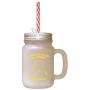 Yellow WorldS Coolest Alaskan Girlfriend AK Frosted Glass Mason Jar With Straw