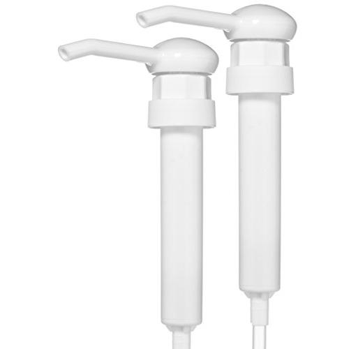 BAR5F Pump Dispensers | Set of 2 White Pumping Caps | Match with 1 Gallon Containers | Leak Proof for Dispensing Shampoo, Hair Conditioner, Lotion, Mouthwash