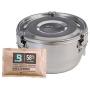 CVault 2 Liter Storage Container Stainless Steel Humidity Container