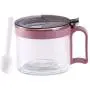 Kitchen Food Storage Jar Airtight Food Storage Kitchen Glass Jar Moisture-Proof Home Multi-Purpose Jam Bottle Cruet Glass Seasoning Box With Spoon Set (Color : Purple)