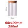 9 Size Glass Jar With Lid Cork Column Airtight Canister Storage Bottles Jars Grains Tea Leaf Coffee Beans Candy Food Jar,65X100Mm 250Ml