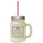Brown Because Someone Love Heaven Little Piece Heaven Frosted Glass Mason Jar With Straw
