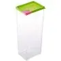 Poniu Airtight Food Storage Containers with Lid, Transparent BPA Free Plastic Storage Box, Container Case, Food Pantry for Snacks Sugar Grain (Green)