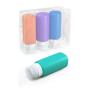 Leak Proof Refillable Silicone Travel Bottles - 3oz Travel Size Containers - Squeeze Bottle with TSA Bag