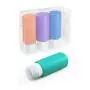 Bouteilles de Voyage Réutilisables en Silicone Anti-Fuite - 3oz - Petites Contenances avec Sac à Mains TSA