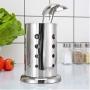 Spoon Straw - Stainless Steel Chopsticks Storage Tube Tableware Draining Box Spoon Bucket Knife Organizer Kitchen Utensils
