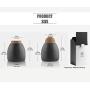 SINBROL Food Storage Containers Creative Ceramic Jar Kitchen Food Storage Tanks Grains Sealed Cans Tea Cans Household, Wood Lids,Salt Sugar Pepper Spice Coffee Canister Cookies
